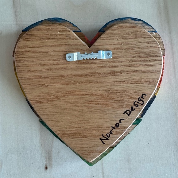 Colorful Heart Wood Wall Art - Picture 4 of 4